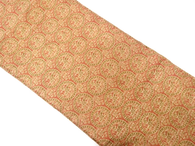 アンティーク　狩猟模様織り出し名古屋帯（着用可）